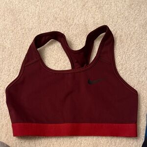 Nike Women's Burgundy and Red Sports Bra